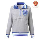 Zeta Grey Quarter Zip Sweatshirt Unisex